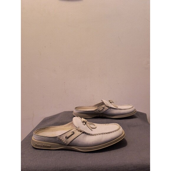 TOMMY BAHAMA Women's 9 M Blue Chamois Leather Slip-On Style Mule Slide - Picture 1 of 9